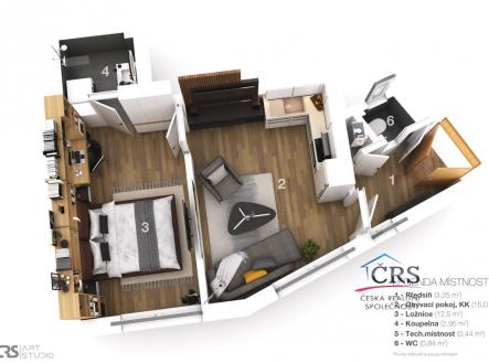 Prodej bytu, 2+kk, 37 m²