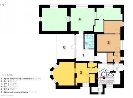 Prodej bytu, 3+kk, 83 m²