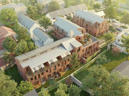 Byty na návsi 31 bytů ve dvou menších domech mezi vilkami | Byty na návsi 