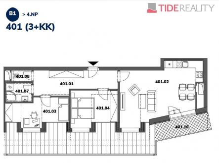 Prodej bytu, 3+kk, 79 m²
