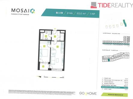 Prodej bytu, 2+kk, 53 m²