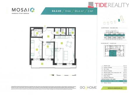 Prodej bytu, 3+kk, 95 m²