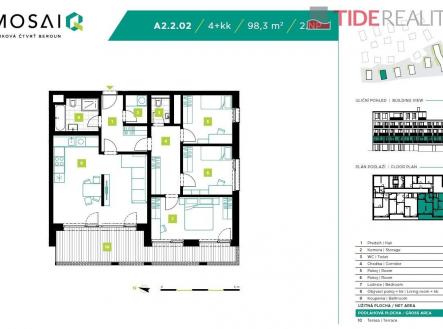 Prodej bytu, 4+kk, 117 m²