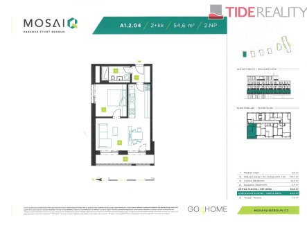 Prodej bytu, 2+kk, 55 m²