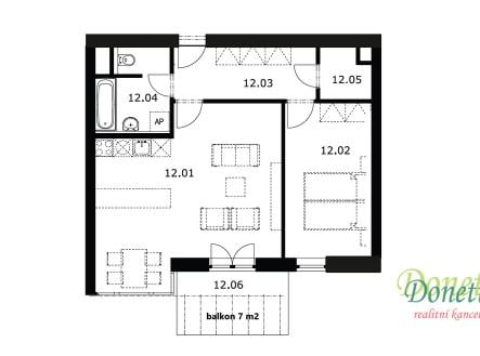 Prodej bytu, 2+kk, 60 m²