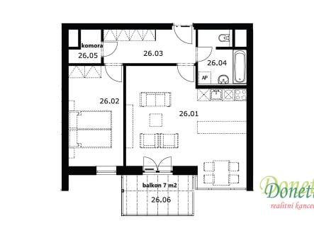 Prodej bytu, 2+kk, 60 m²