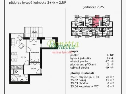 Prodej bytu, 2+kk, 50 m²