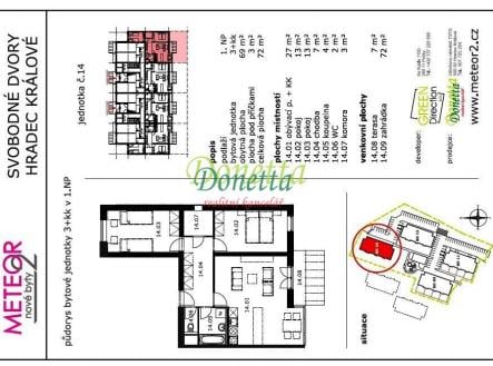 Prodej bytu, 3+kk, 73 m²