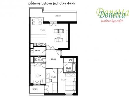 Prodej bytu, 4+kk, 117 m²