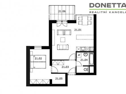 Prodej bytu, 2+kk, 57 m²