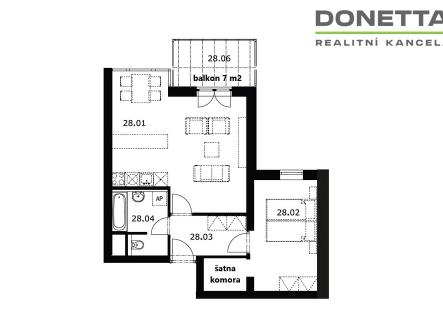 Prodej bytu, 2+kk, 57 m²