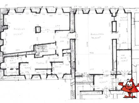 Pronájem zámecké restaurace zámku Dobříš - půdorys