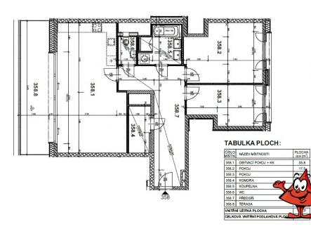 Pronájem bytu, 3+kk, 93 m²
