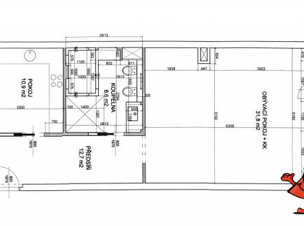Pronájem bytu, 2+kk, 63 m²