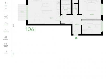 Prodej bytu, 3+kk, 77 m²