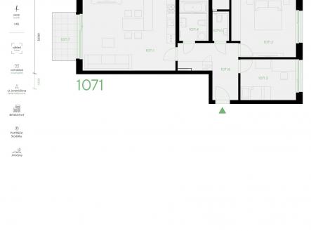 Prodej bytu, 3+kk, 77 m²