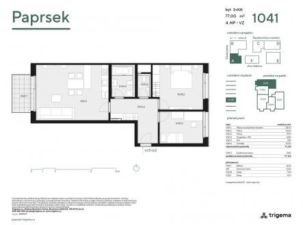 Prodej bytu, 3+kk, 71 m²