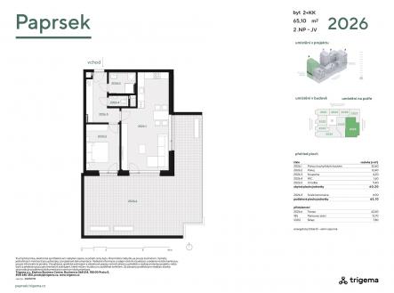 Prodej bytu, 2+kk, 60 m²