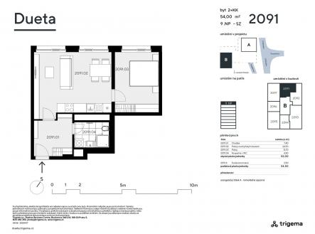 Prodej bytu, 2+kk, 51 m²