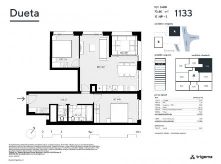 Prodej bytu, 3+kk, 68 m²