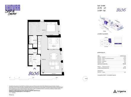 Prodej bytu, 2+kk, 58 m²