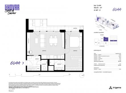 Prodej bytu, 2+kk, 55 m²