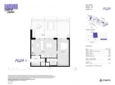 Prodej bytu, 2+kk, 55 m²