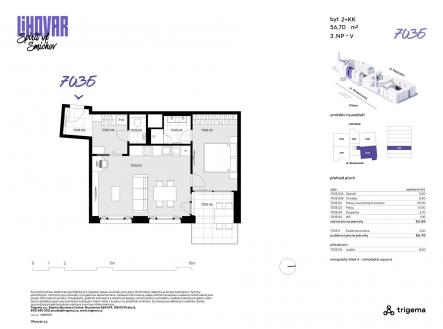 Prodej bytu, 2+kk, 53 m²