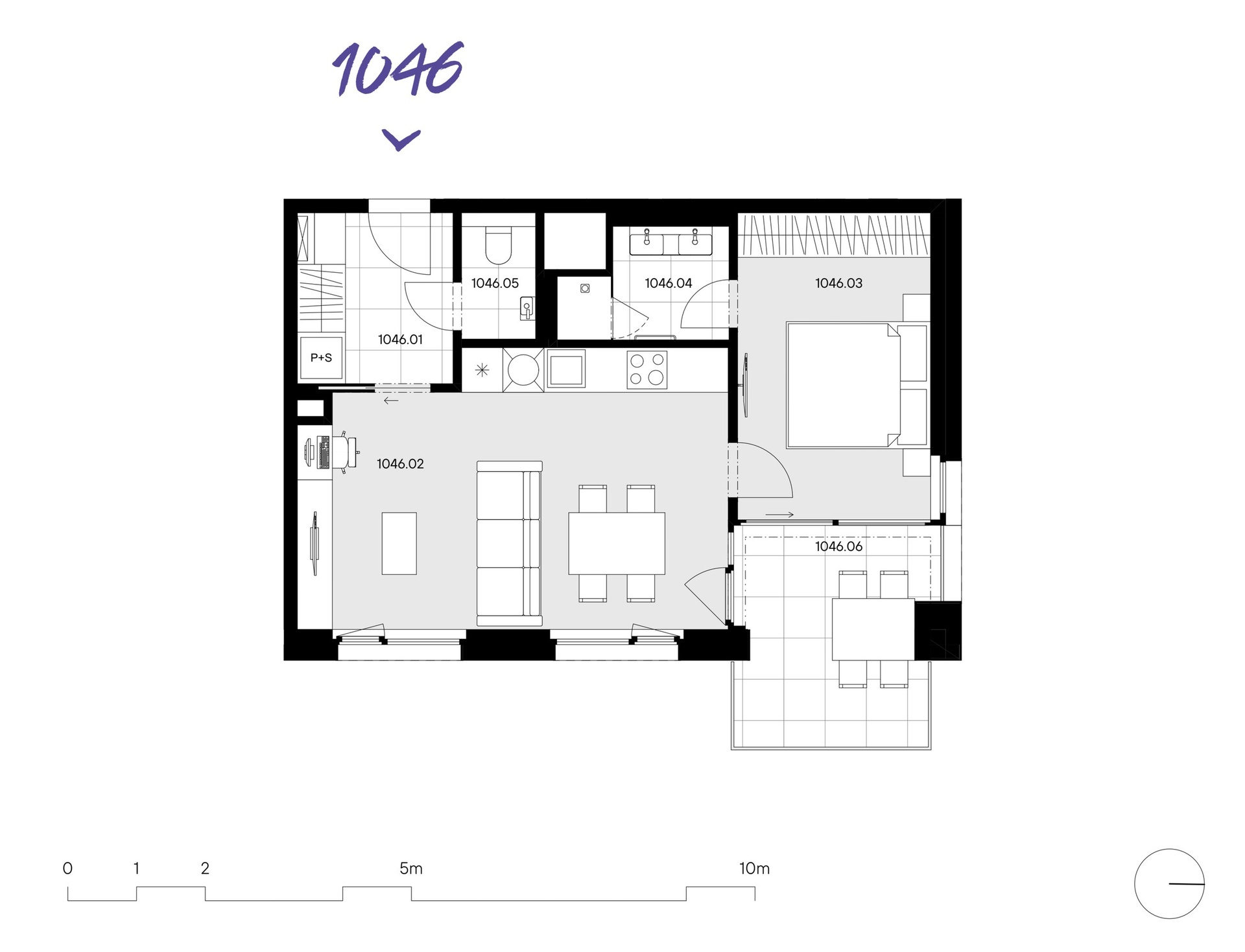 Investiční 2+kk (byt č.1046 - 51,2 m2): Projekt LIHOVAR Smíchov