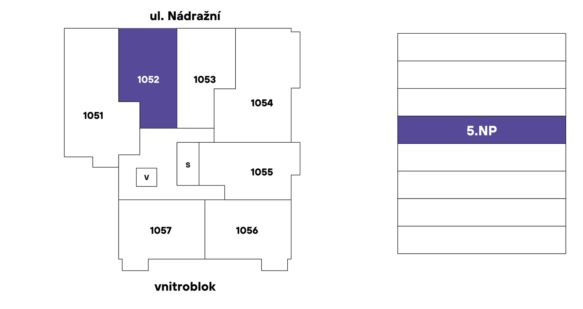 Investiční 2+kk (byt č. 1052 - 46,7 m2): Projekt LIHOVAR Smíchov
