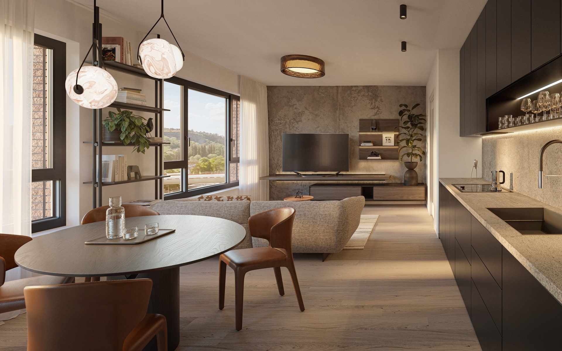 Projekt LIHOVAR: Byt 2+kk (byt č.1027 - 50,9 m2) s prostornou lodžií na jihovýchod