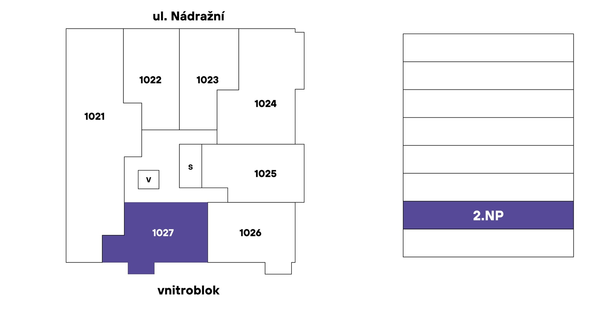 Projekt LIHOVAR: Byt 2+kk (byt č.1027 - 50,9 m2) s prostornou lodžií na jihovýchod