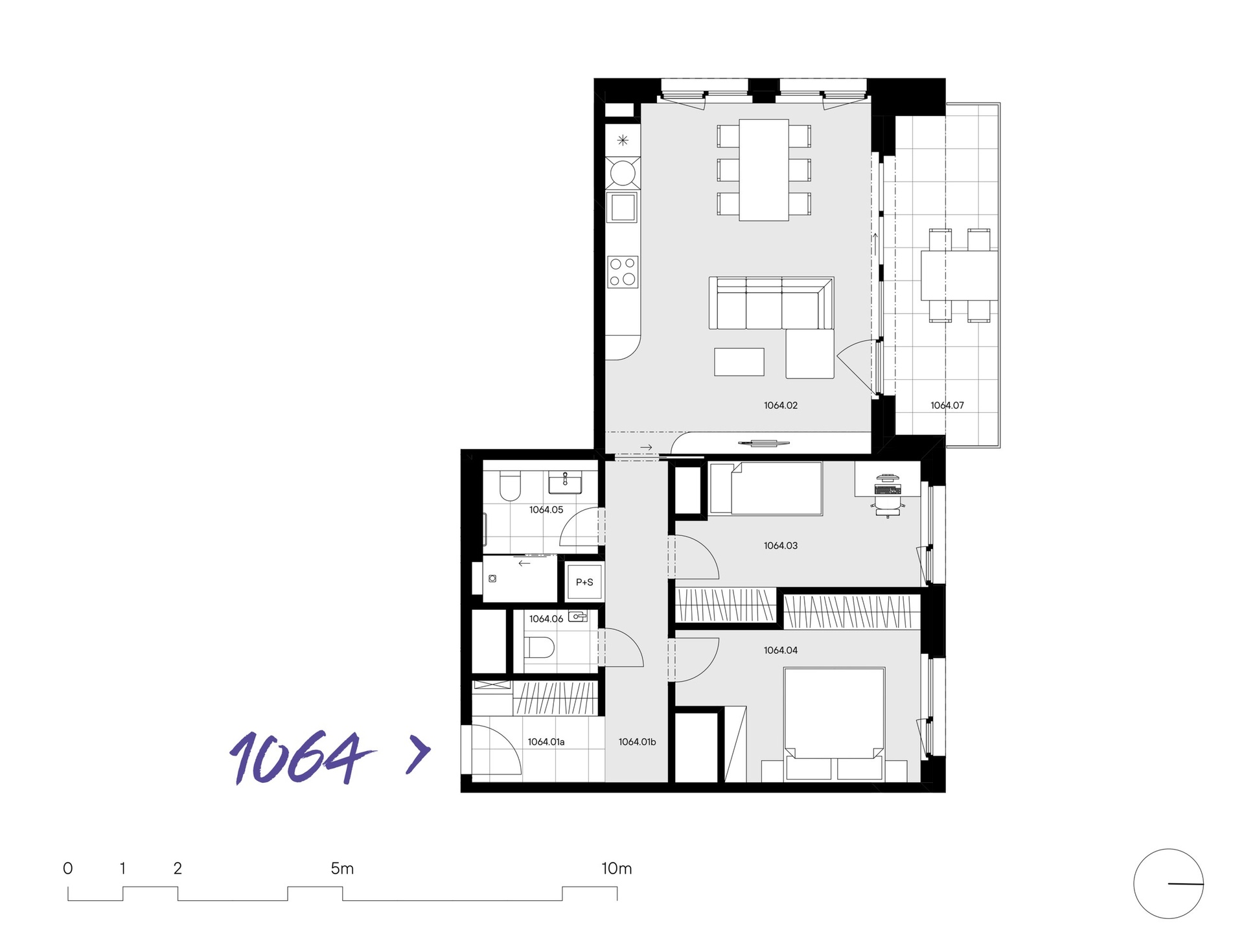 Byt č.1064 - Prostorné 3+kk (77,3 m2) s lodžií: Projekt LIHOVAR Smíchov