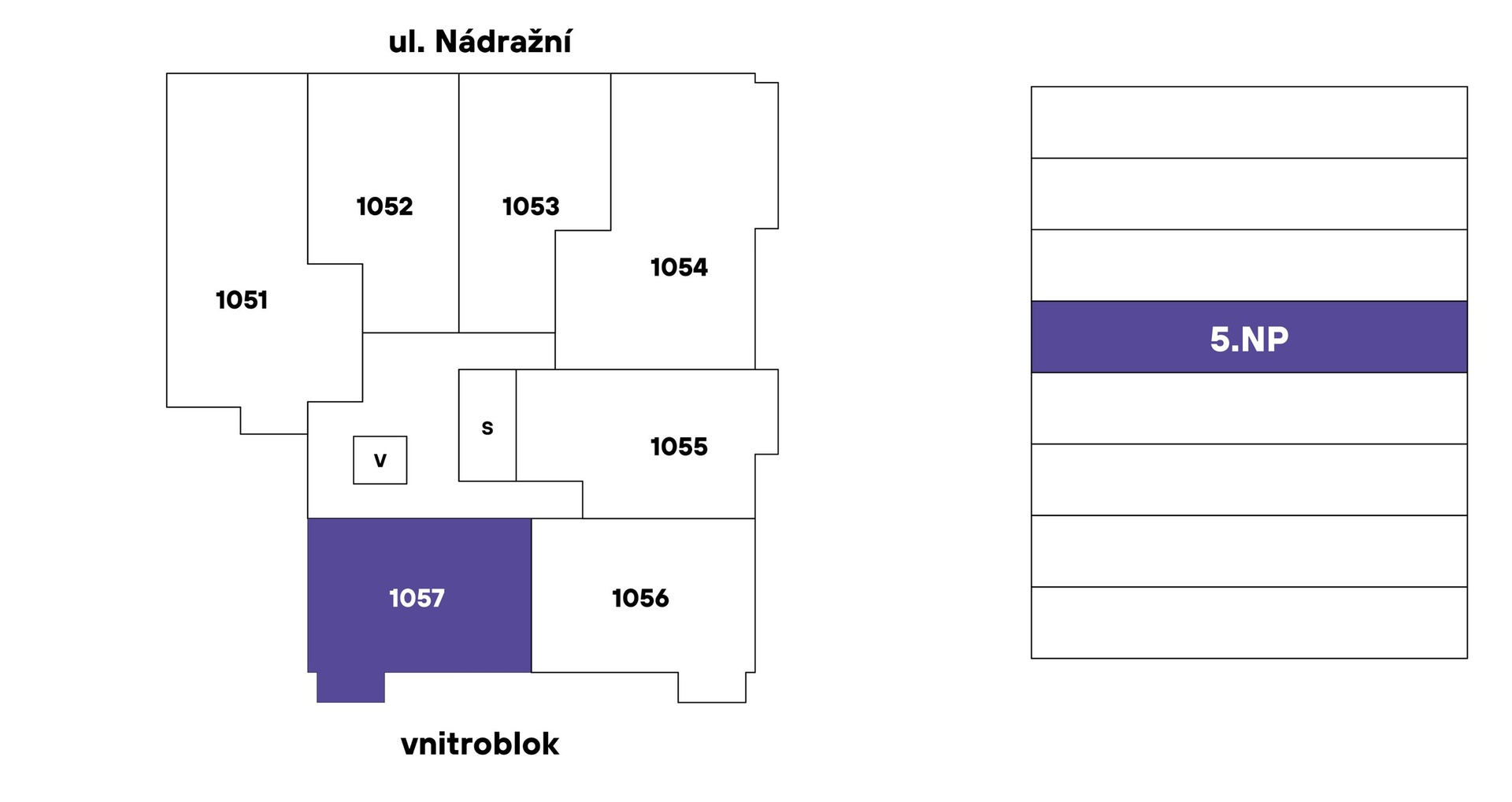 Byt 2+kk (51,2 m2): Byt č.1057, Projekt LIHOVAR Smíchov