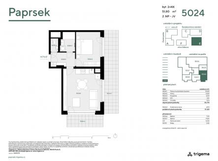Prodej bytu, 2+kk, 47 m²