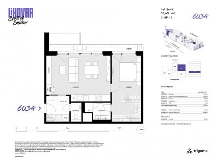 Prodej bytu, 2+kk, 50 m²