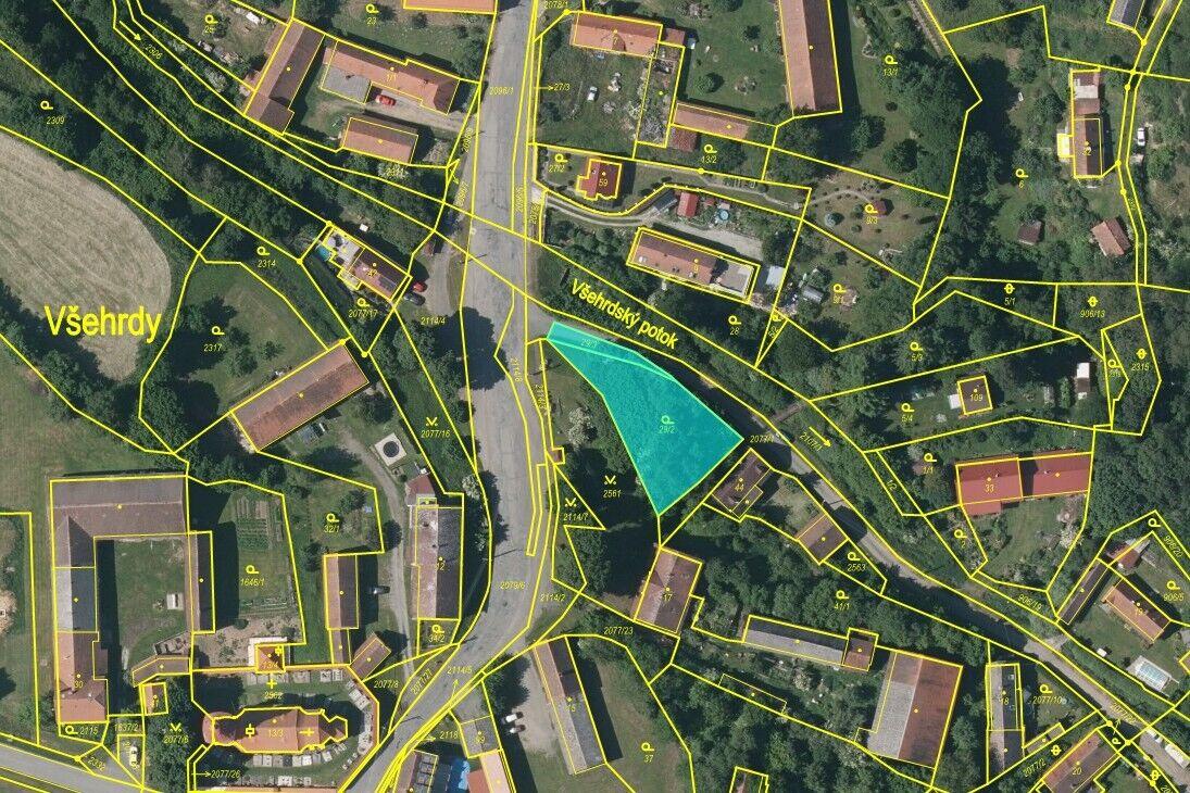 Prodej pozemku 756 m2, Všehrdy, Plzeň sever