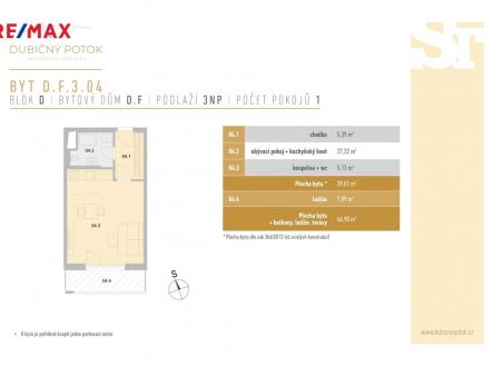 Pronájem bytu, 1+kk, 46 m²