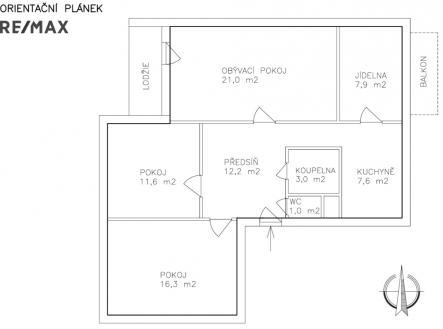 Prodej bytu, 3+1, 88 m²