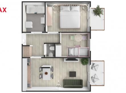 Pronájem bytu, 3+kk, 82 m²