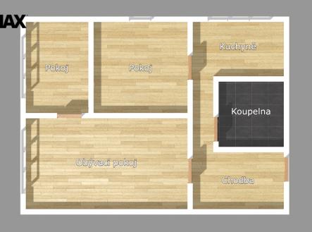 Pronájem bytu, 3+1, 66 m²