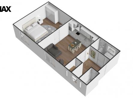 Pronájem bytu, 2+kk, 64 m²