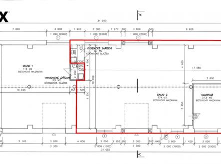 Pronájem skladu, 200 m²
