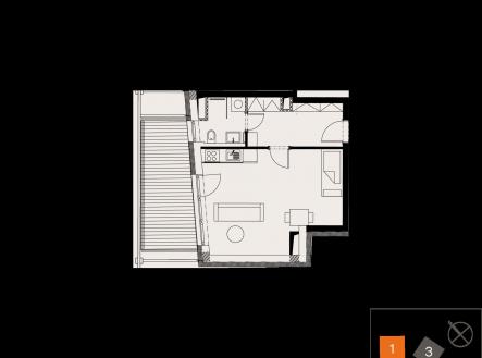 Prodej bytu, 1+kk, 34 m²