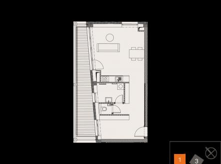 Prodej bytu, 1+kk, 44 m²