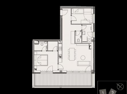 Prodej bytu, 3+kk, 65 m²