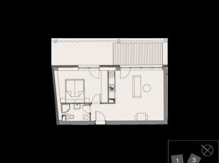 Prodej bytu, 2+kk, 44 m²