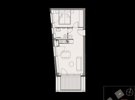 Prodej bytu, 2+kk, 38 m²