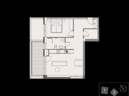 Prodej bytu, 2+kk, 56 m²