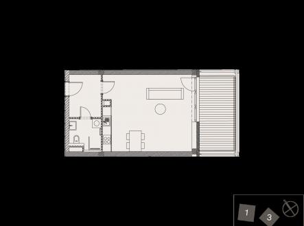 Prodej bytu, 1+kk, 41 m²